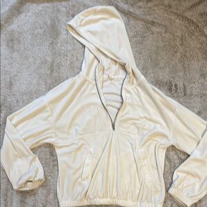 Pink Rose Cream Hooded Jacket